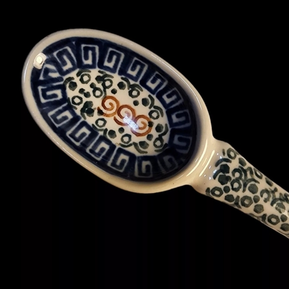 Ceramika Artystyczna Grecian Sea 12" Serving Spoon Boleslawiec Polish Pottery - Picture 2 of 11